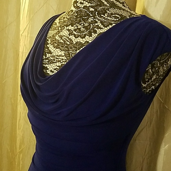 Ralph Lauren royal blue form fitting dress, size 4 - Picture 3 of 5
